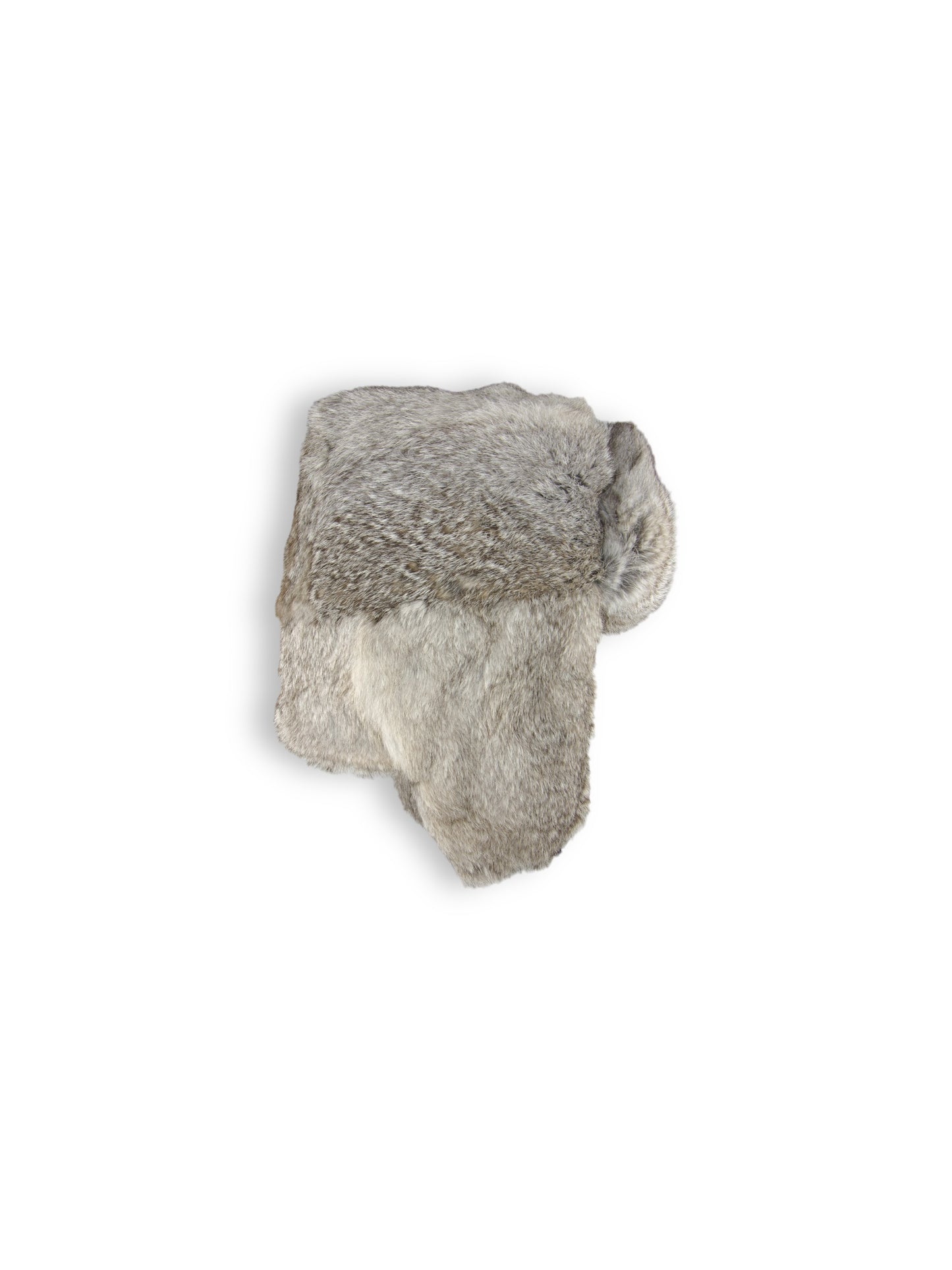 Chthonic Frosted Emblem Premium 100% Rabbit Fur Ash Grey Trapper Hat