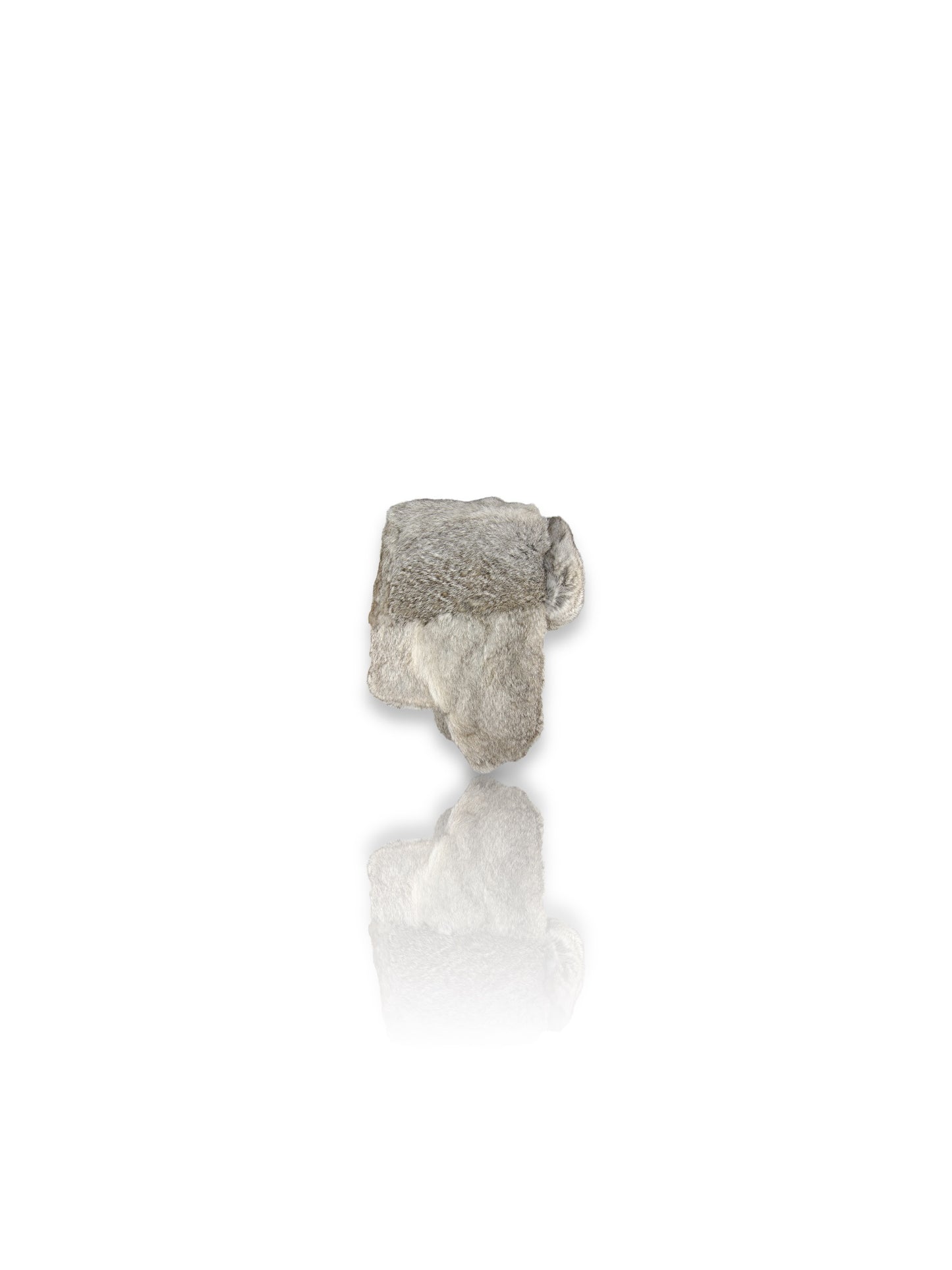Chthonic Frosted Emblem Premium 100% Rabbit Fur Ash Grey Trapper Hat