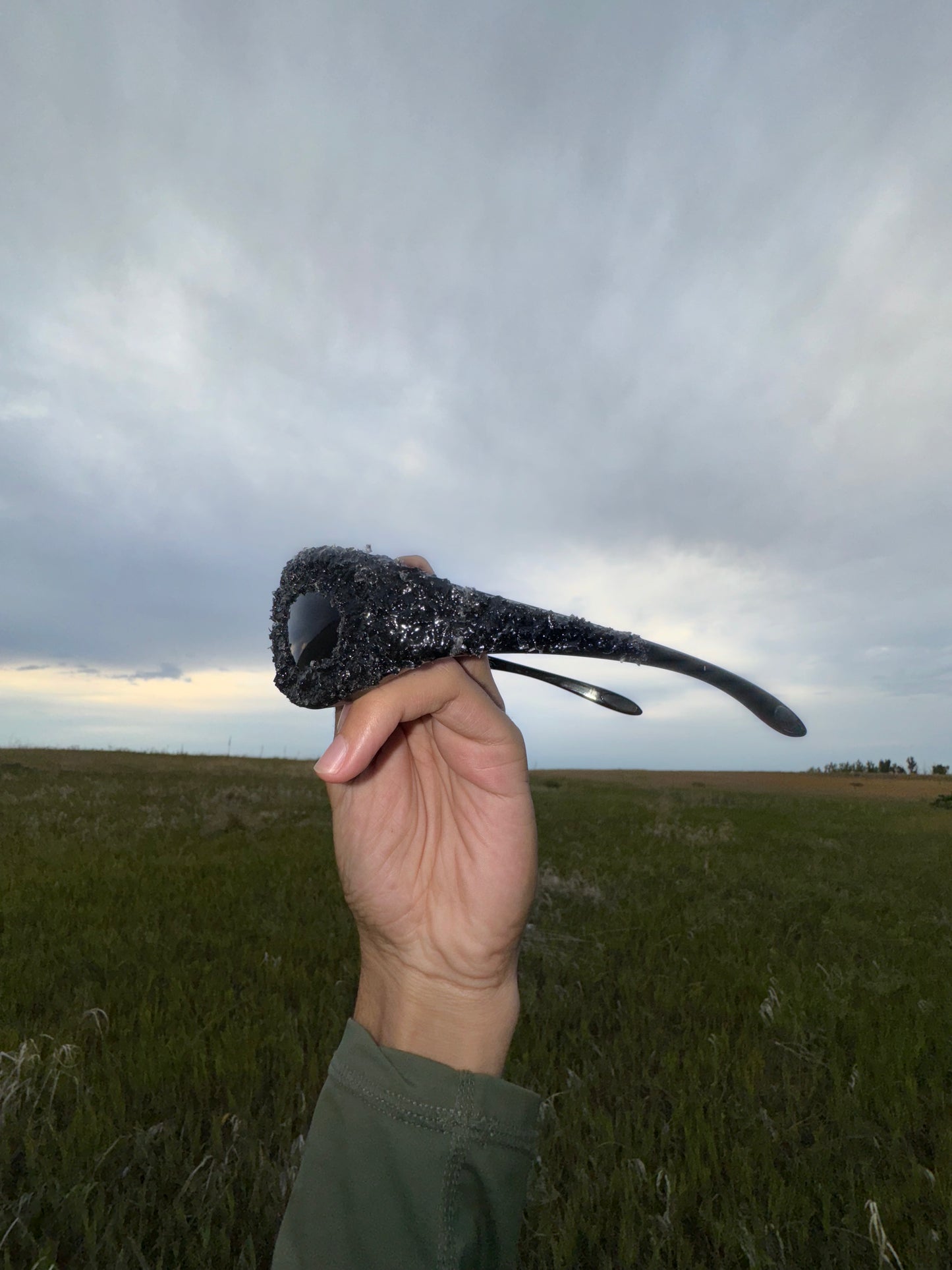 Onyx Frost (Black Ice sunglasses) with Oval frames