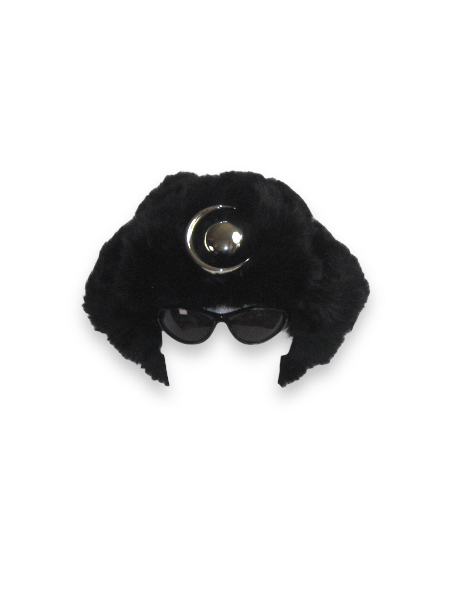 Chthonic Emblem Premium 100% Rabbit Fur Black Trapper Hat