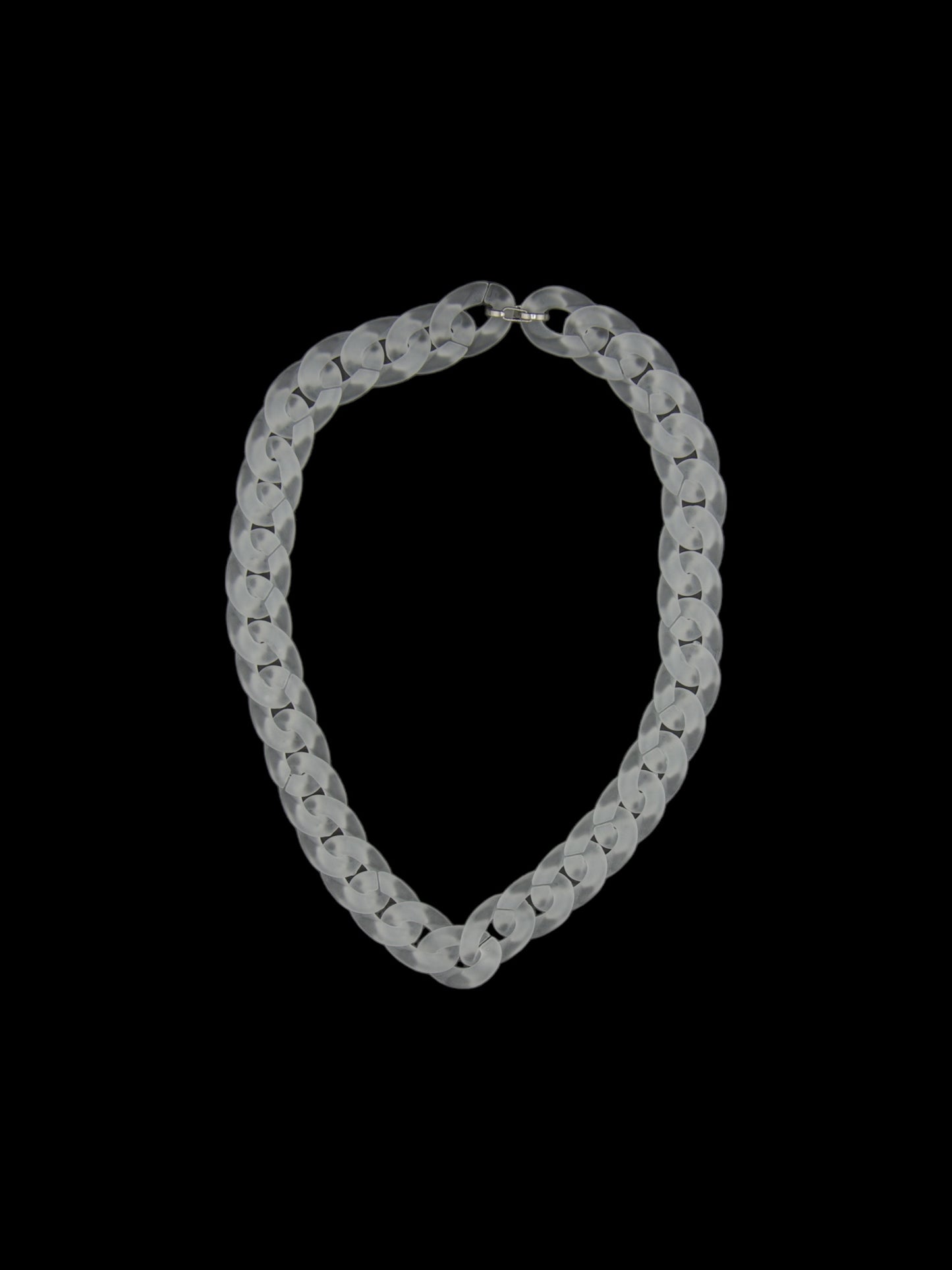 Frosted Acrylic Medium Curb link chain
