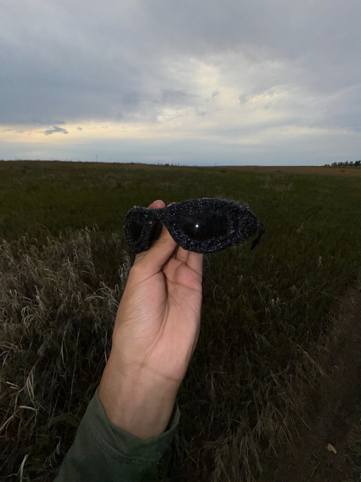 Onyx Frost (Black Ice sunglasses) with Oval frames