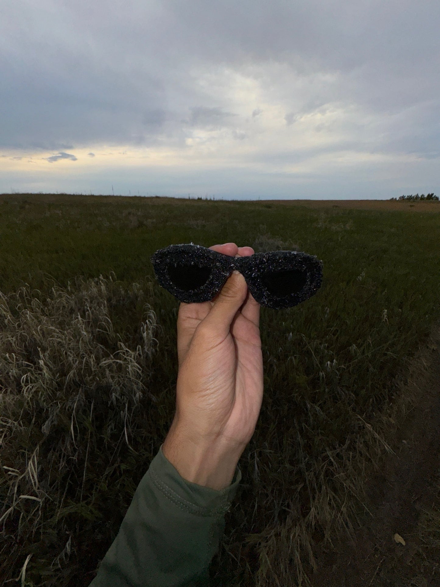 Onyx Frost (Black Ice sunglasses) with Oval frames