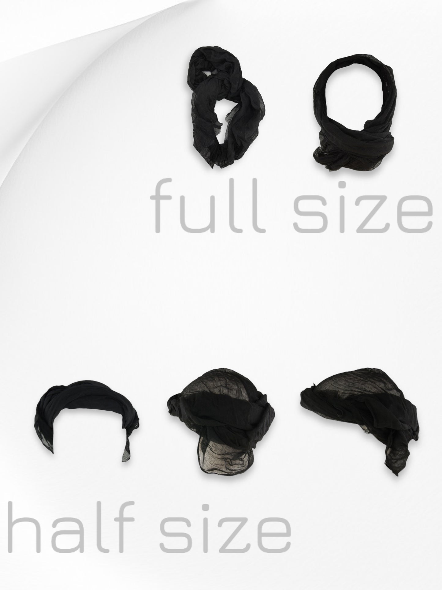 Charcoal Gauze Scarf