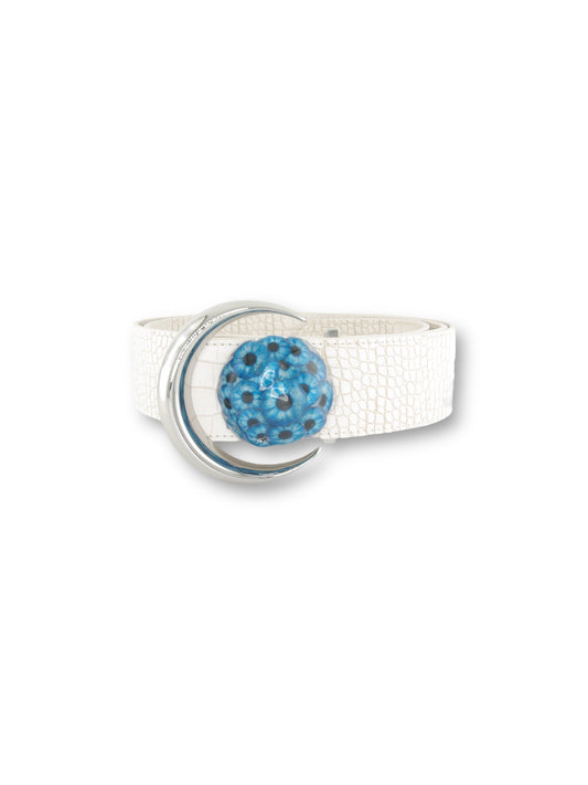 Blue Eye Buckle Ivory Crescent Chthonic™ Belt