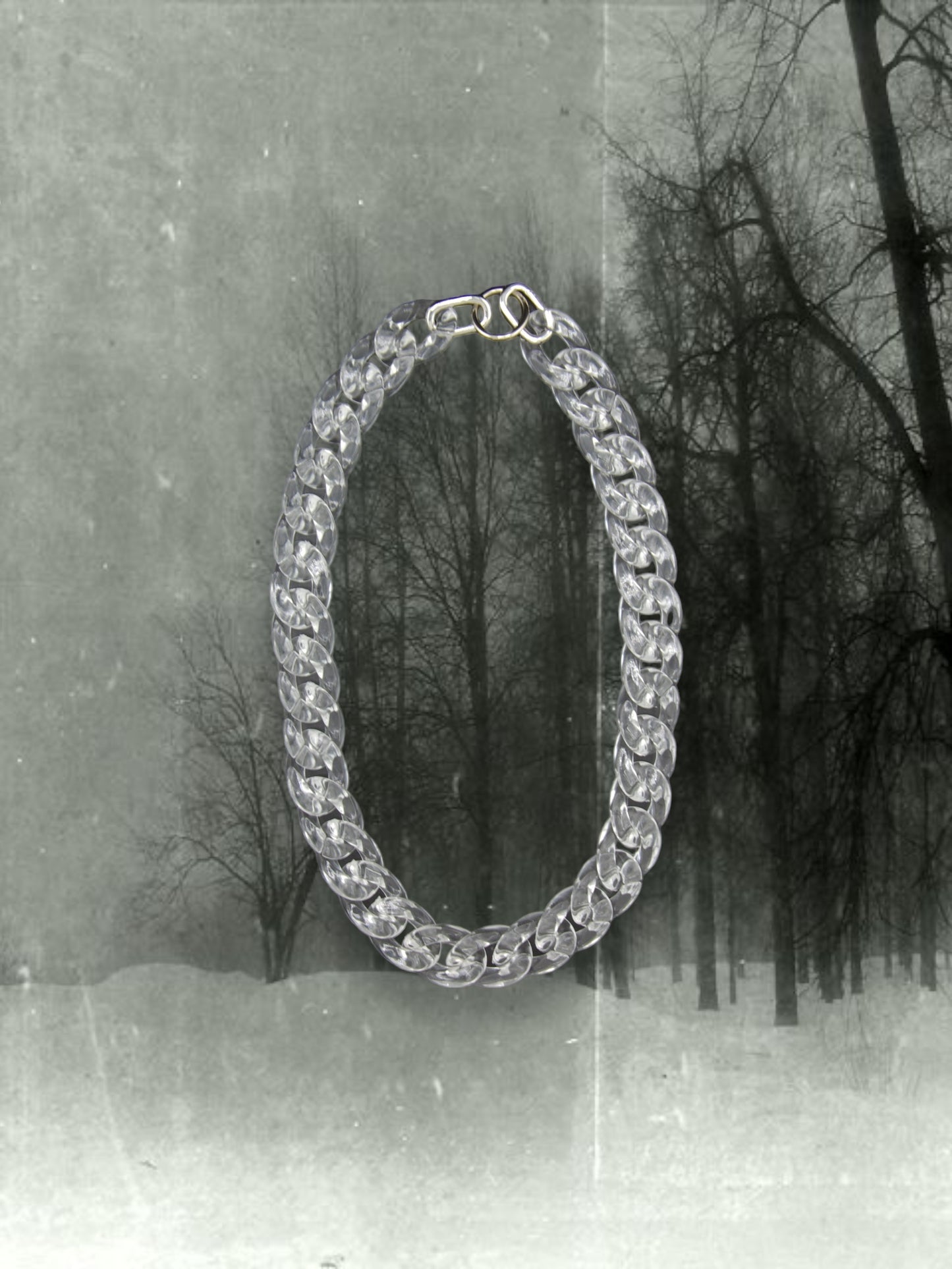 Clear Chunky Cuban link Acrylic Chain