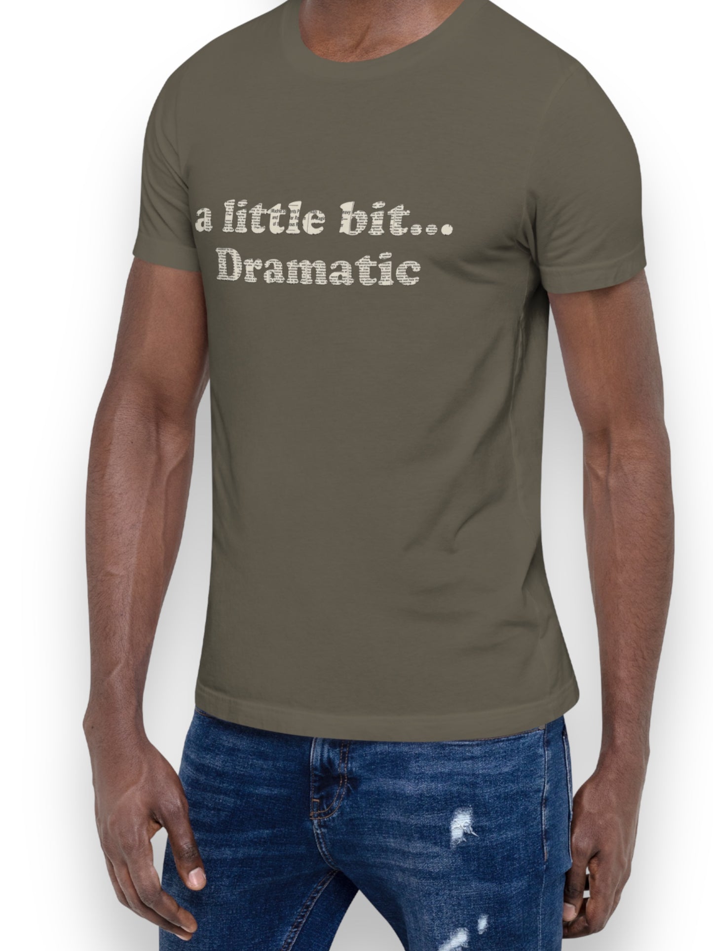 a bit dramatic newsprint tee