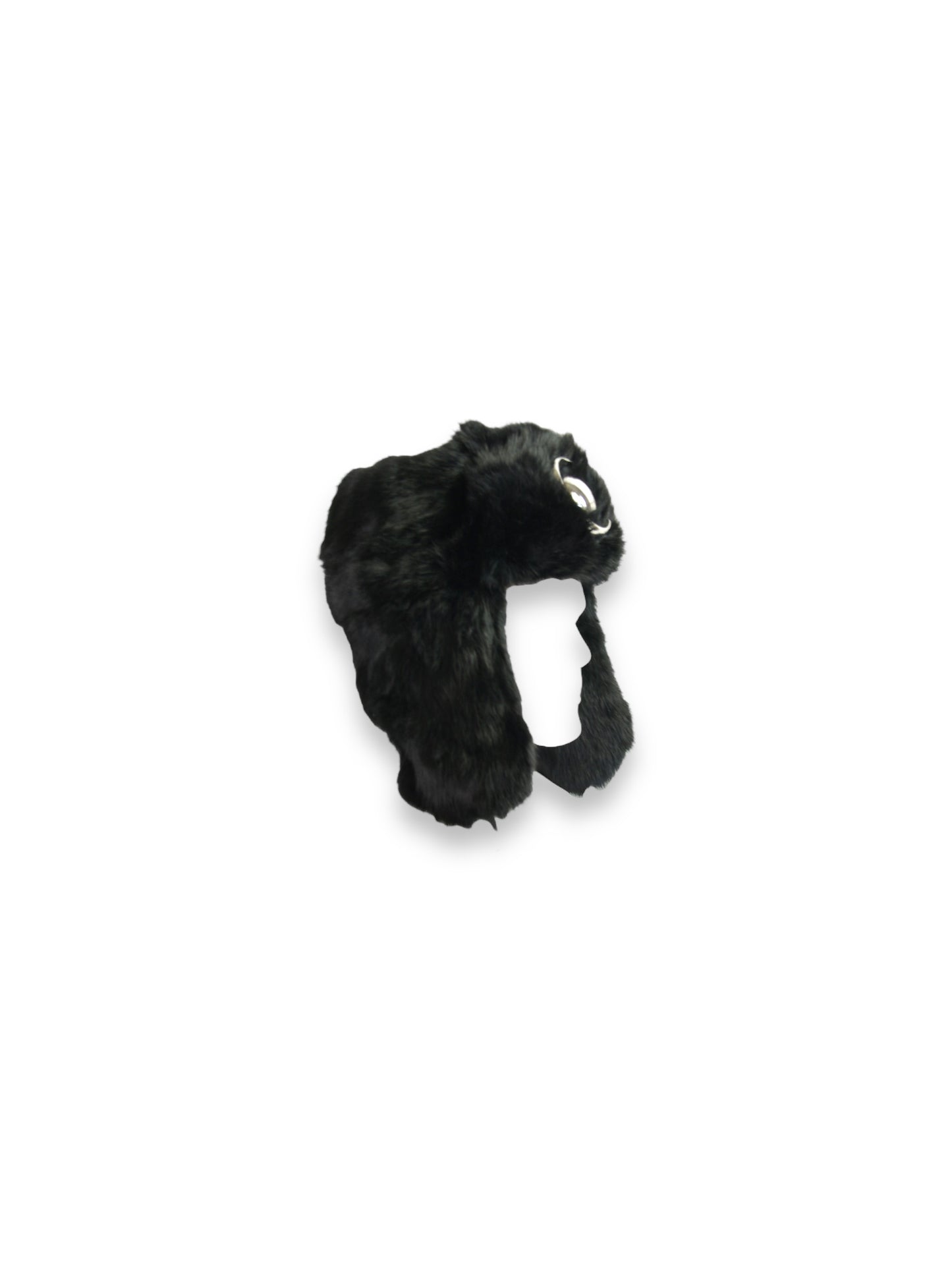 Chthonic Emblem Premium 100% Rabbit Fur Black Trapper Hat