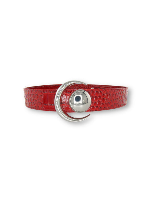 Candy Red  Crescent  Belt