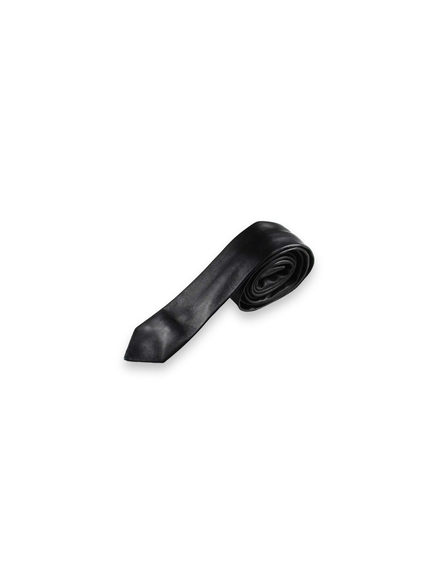Black leather tie