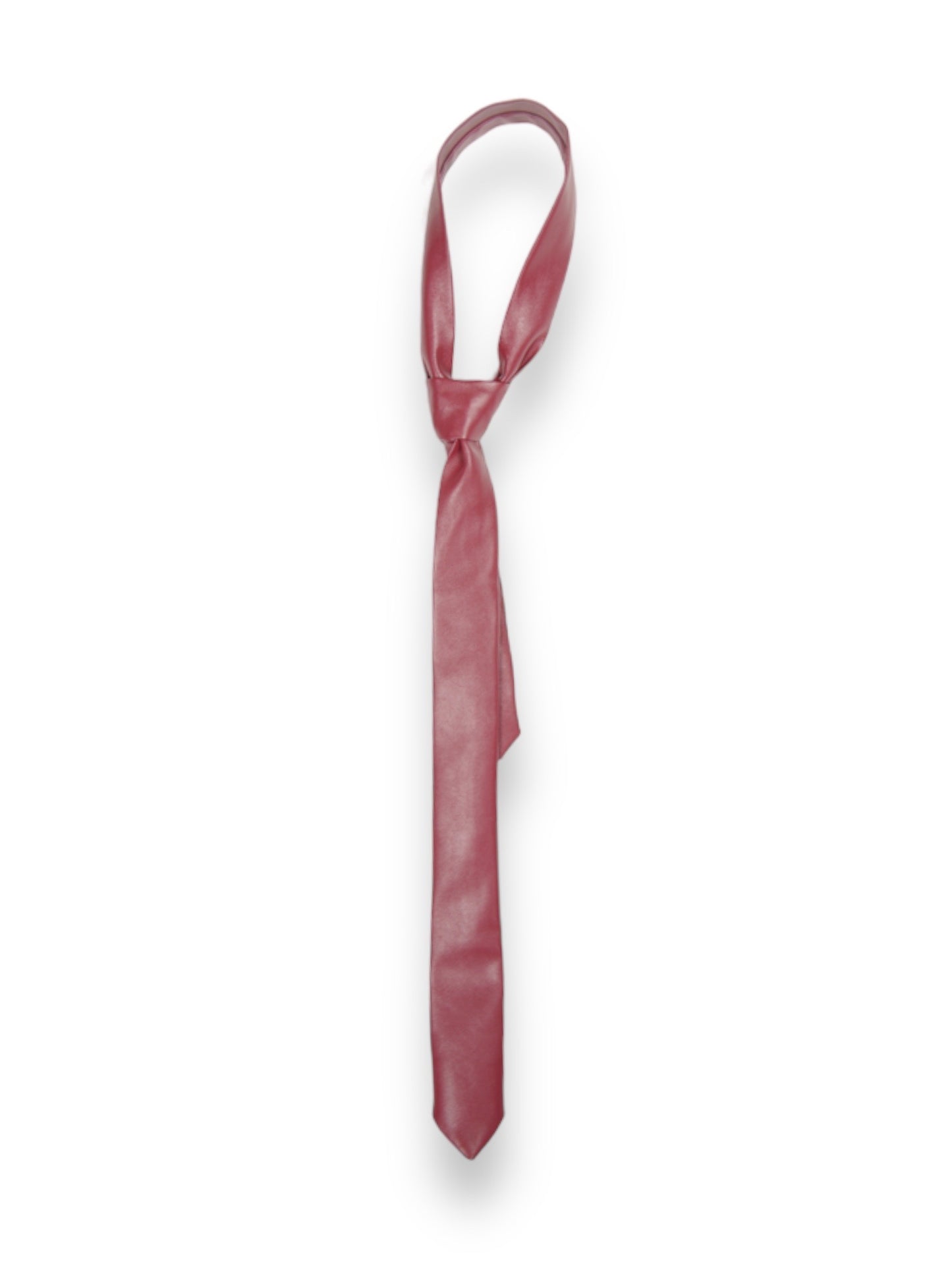 Chthonic red leather tie